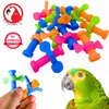 Bonka Bird Toys 2026 Pk12 Plastic Bolt and Wing Nuts Foot Talon Parrot Cage Toy, Conure, African Grey, Ringnecks, and Similar Breed Sizes