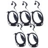 1 Pin G Shape Earhook Earpiece Headset PTT and Mic Compatible for HYT Hytera Two Way Radio TC1688 TC310 TC-1688 TC-310 TC-320 etc/Motorola Walkie Talkie, Pack of 5, By Lsgoodcare
