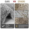 Yimobra Luxury Bathroom Rugs, Shaggy Bath Mats, Non Slip, Water Absorbent Microfiber, Machine Washable, Fluffy Plush Soft Shower Rugs, Thick Floor Mat, 17"x 24", Light Gray&White