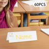 WUPYI Reusable Name Tent Cards,60 Pieces Dry Erase Name Tent Table Cards Desk Name Tags Classroom Wedding Guest Name Plate
