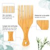 2PCS Bamboo Combs Afro Hair Picks Hair Wig Braid Hair Styling Comb Beard Pick for Men Natural Bamboo Anti-Static Hair Pick for Long, Thick, Curly Long Tooth Detangling Accessories for Men Women