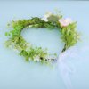Wiwpar Boho Flower Wreath Headpiece for Maternity Birthday Bridal Green Leaf Bohemian Headpiece Halo Wreath Fairy Flower Christmas Headband for Women Girls (Style4)