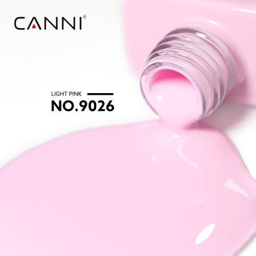 CANNI Baby Pink Gel Nail Polish, 1Pcs Light Pink Gel Polish Soft Pale Pink Color Pastel Nail Polish Gel High Gloss Soak Off U V Gel Nail French Nail Manicure Salon DIY