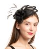 C.Garopl Accessories Fascinators Hats Women Vintage Wedding Fashion Headband Clip Church Cocktail Dresses Headwear Tea Party (Black-01)