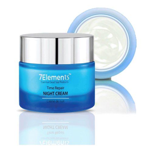 7Elements Anti-Aging Face Moisturizer With Dead Sea Minerals, Herbal Extracts & Vitamins - Non Greasy Day Cream For Dry & Oily Skin - Nourishing Face Cream For Women (Night Cream)