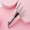 Makartt 3Pcs Nail Art Brushes, Thin Liner Brush Set with Shiny Diamond Handle & Caps, Acrylic Nail Brush Gel Nail Painting Brush Nail Drawing Brush for Nail Painting Nail Drawing Home DIY Salon Use