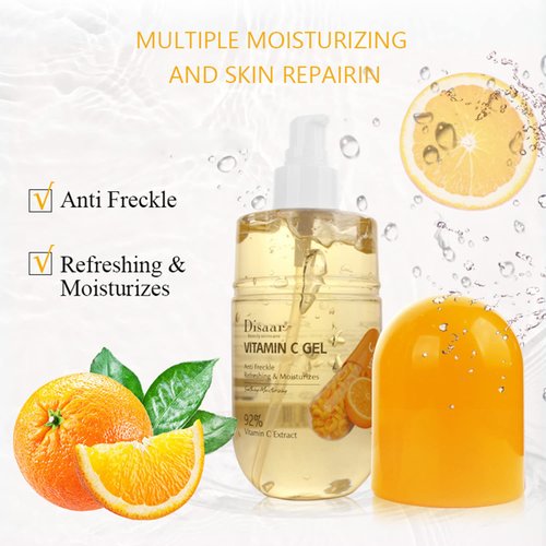 DISAAR Beauty Aloe Vera Gel Cracked Skin Refreshing After Sun Moisturizing 280ml/9.45oz… (Vitamin C Gel)