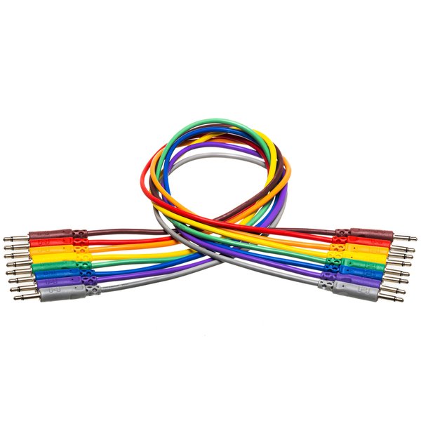 Hosa CMM-830 3.5 mm TS to 3.5 mm TS Unbalanced Patch Cables, 1 Foot
