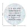 100pcs Words Quotes Round Stickers It's No Use Going Back to Yesterday Because I was A Different Person Then Label Stickers Decals for Card Envelopes Seals Boxes Holiday Xmas Gifts 2in