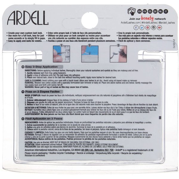 Ardell DuraLash Naturals Flare Individual Lashes, Short Black 56 ea (Pack of 5)
