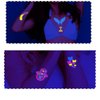 SHESRA UV Neon Temporary Tattoos, Assorted Designs Glow UV Neon Body Face Butterfly Feather Flash Fake Waterproof Tattoo Stickers for Nightclub Bar Make Up Costume Cosplay Party Favor 12 Sheets