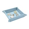 UnionBasic Small Valet Tray, Jewelry Tray for Rings Watches Earrings, Entryway Catchall Caddy for Coins Keys Change, Nightstand Bedside Valet Holder, Trays for Electronic Gadgets, Blue