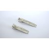 Generic 1.75 or 2.25 inch silver metal filigree alligator hair claw clip clamp fine hair (Size: 1.75)