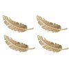 4Pcs Gold Vintage Alloy Feather Leaf Hair Clips Barrettes Hairpin Luxury Hair Comb Clips Women Hair Jewelry Hair Clips Hair Accessories