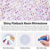 White AB Rhinestones Bulk, 5000PCS Flat Back Round Jelly AB Rhinestones Non-Hotfix Crystal Gems Wholesale for Crafts Makeup Nails Face Tumblers Clothes Shoes Handmade Decoration 4mm