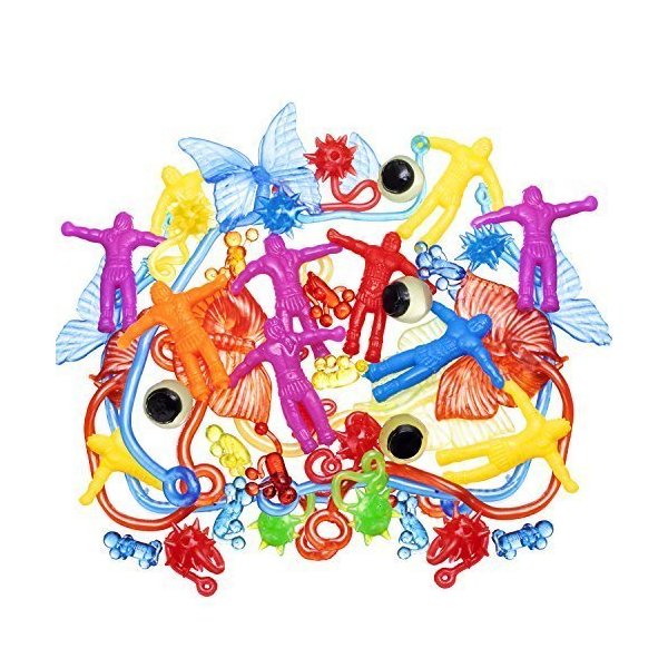 Smart Novelty's Sticky Stretchy Toy Assortment of 100 Pics