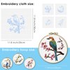 ERKOON 4 Sets Embroidery Kit for Beginners, Art Craft Handy Sewing Set Hummingbird and Flower Cross Stitch Starter Kits, DIY Embroidery Kits with Patterns and Instructions Hoops Needles Threads