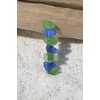 Genuine Cobalt Blue and Kelly Green Sea Glass French Barrette Hair Clip