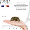 Camila Paris CP2959 French Hair Ponytail Holders Ties, Flower, Handmade, Bronze, Strong Hold Grip Hair Clips for Women, No Slip and Durable Styling Girls Hair Accessories, Made in France