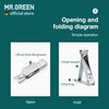 MR.GREEN Collapsible Nail Clippers Small and Thin Portable Travel Nail Scissors Cutter Stainless Steel Manicure Tools with Nail Files (Eco-Packaging)