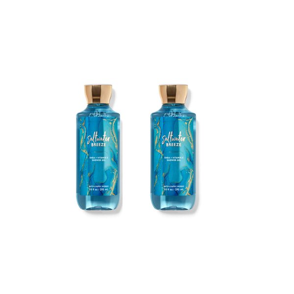 Bath and Body Works Saltwater Breeze Shower Gel 10 Oz 2 Pack (Saltwater Breeze)