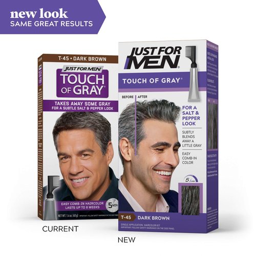 JUST FOR MEN Touch of Gray Hair Treatment T-45 Dark Brown, 1 Each (Pack of 12)