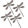 4 Pcs Silver Dragonfly Hair Clip Wedding Retro Antique Barrette Bridal Headdress Color Head Wear Styling Hair Accessories Hair Styling Pins for Girls Women Ladies Bobby Pins Hairpins