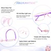 LAMBBAA 2 Pack Kids Blue Light Blocking Glasses, Computer Glasses with Rope, Anti Blurry and Eyestrain, Cut UV400 Anti Glare for Children Age 3-12 (Black Red, Clear Pink)