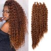 BAESITTE Crochet Hair Water Wave Bundles Synthetic Hair Water Wave Crochet Hair 4 Bundles (20 24 28 34Inch) Curly Crochet for Black Women Hair Extensions #30 Color 390g