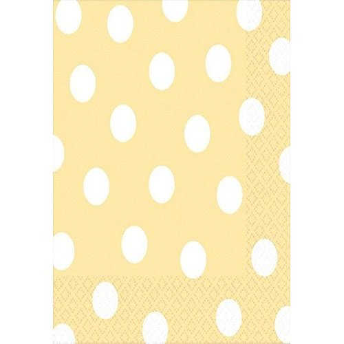 Vanilla Crème Dots Luncheon Napkins | 16 Ct. | 6" x 6"