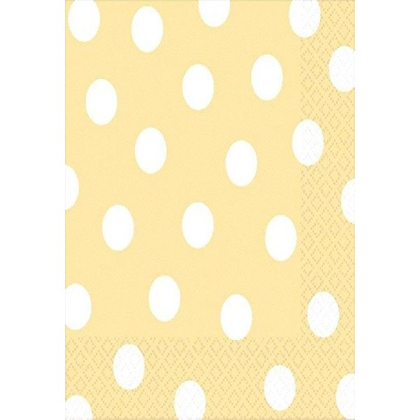 Vanilla Crème Dots Luncheon Napkins | 16 Ct. | 6" x 6"