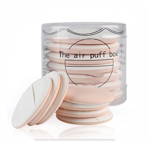 1Set(7PCS) Multifunctional Air Cushion Sponge Makeup Tools Makeup Sponge Powder Puff Wet and Dry Dual-Use Makeup Sponge With Box for BB CC Cream Liquid Foundation (Beige)