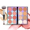 Joyeee Blusher Contour Highlighter Makeup Palette, 16 Color All-in-One Matte- Bronzer Facial lluminator Palette with Makeup Brush, Long Lasting and Soft Powder, Pro Makeup Powder Kit