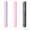 3 Pcs Carbon Fiber Cutting Combs Haircutting Combs Professional Heat Resistant Comb Barber Comb All Purpose Hair Stylist Combs Medium and Fine Tooth for Man Woman Clipper Cuts, Salon and Home