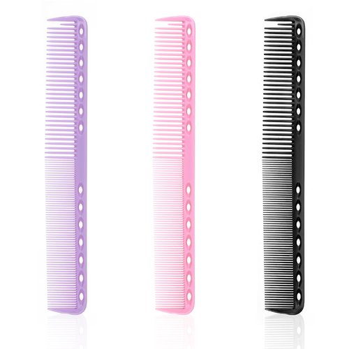 3 Pcs Carbon Fiber Cutting Combs Haircutting Combs Professional Heat Resistant Comb Barber Comb All Purpose Hair Stylist Combs Medium and Fine Tooth for Man Woman Clipper Cuts, Salon and Home