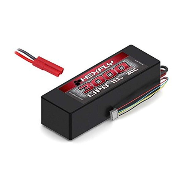 Redcat Racing Hexfly 3000mAh 30C 11.1V 3S LiPo Battery for RC Car or Boat