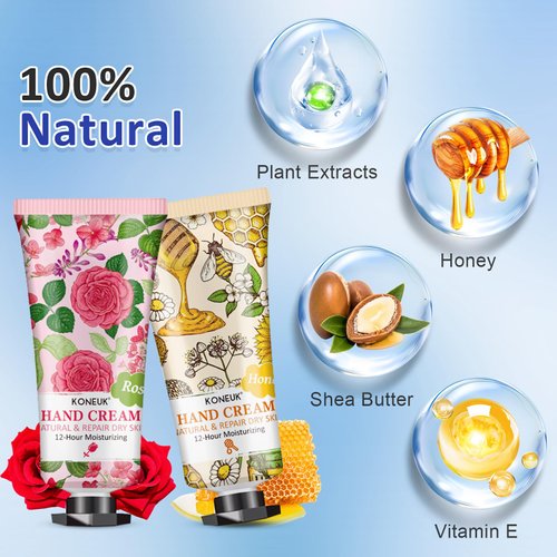 KONEUK 16 Pack Hand Cream Gifts Set For Women, Bulk Hand Lotion Travel Size for Dry Cracked Hands, Mini Hand Cream for Baby Shower Party Favors, Bridal Shower Gifts and Gifts for Women