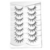 Girapanda False Eyelashes Cat Eye Lashes Natural 13mm Short Dramatic Fake Lashes Fluffy 3D Volume Faux Mink Lashes Wispy Style CHF|7 Pairs