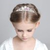 TOBATOBA Crystal Tiara Crown Princess AB Silver Tiara for Women Girls Mini Small Tiara Pageant Crown Wedding Tiara Birthday Prom Cosplay Halloween Costumes Women Hair Accessories
