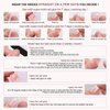 RTKHFZE Gel Press On Nails Short - Square Ombre Press On Nails False Nails with Glue,16 Sizes - 32Pcs Reusable Soft Gel Fake Nails Tips Kit,Stick On Nails for Women