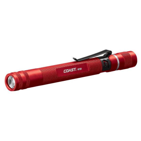 Coast HP3R 385 Lumen Rechargeable LED Penlight with Twist Focus, Red