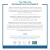 Desert Essence Natural Tea Tree Oil Whitening Plus Toothpaste - Cool Mint - 6.25 Oz - Antiseptic Tea Tree Oil - Zinc Citrate - Baking Soda - Freshens Breath - Reduced Plaque - Fluoride & Gluten Free
