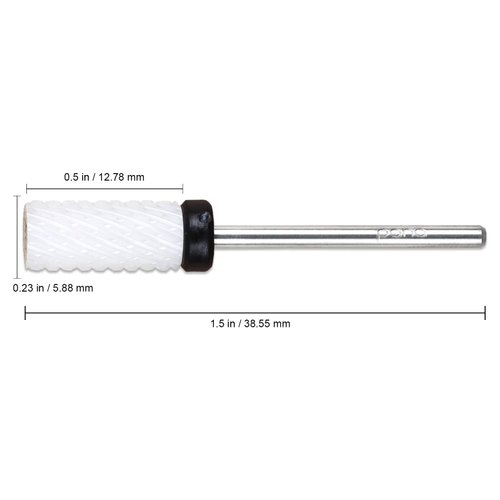 Pana Professional USA Ceramic White Small Barrel Bit Nail Drill (Grit: XC Extra Coarse) 3/32" Shank Size