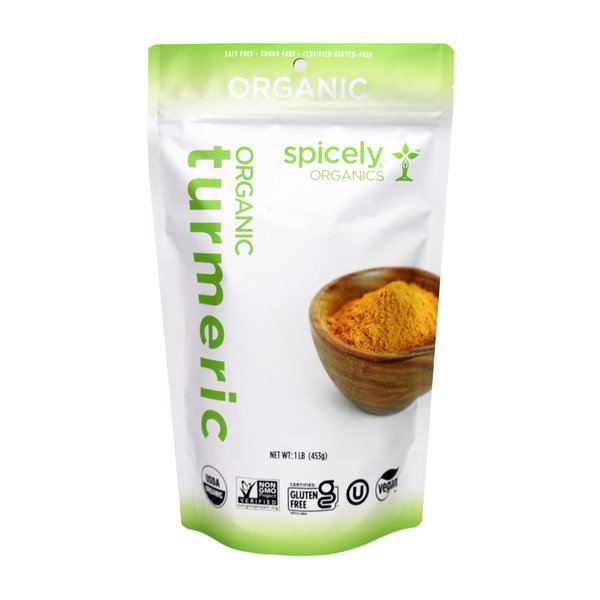 Spicely Organic Turmeric 1 Lb Bag Certified Gluten Free
