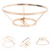 TEHAUX Shell Chandelier Frame, Golden Metal Lamp Shade Frame Hoop, 5.70 Inch Diameter, 2 Layer Lampshade Frame Ideal for Home Decor and presentShell Chandelier Frame, Easy to Install