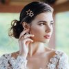 SmallCat 8pcs Star Hair Clips, Gold Rhinestone Star Hair Barrettes, Elegant Star Hair Accessories, Metal Crystal Double Star Hair Pins for Women for Daily Use, Festival, Parties