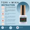 Tori + Mika Glow In The Dark Top Coat Gel Polish Soak Off No Wipe 0.5oz Nail Polish LED/UV Lamp Cure Work on Natural and Fake Acrylic Nails Fun Home Salon Professional Nail Art DIY Haloween