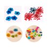 XICHEN 120 PCS/ 2Boxes Five Flower Flower Three-Dimensional Applique 3D Nail Stickers Nail Supplies Dried Flowers（Starry and Five Flower）