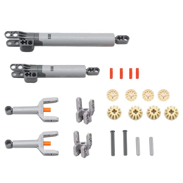 KonHaovF 22PCS Hydraulic Pump Kit for Technic Parts Compatible with Mainstream Technic Parts, Technic Hydraulic Kit Gear and Axle Set for Technic Building Blocks Model