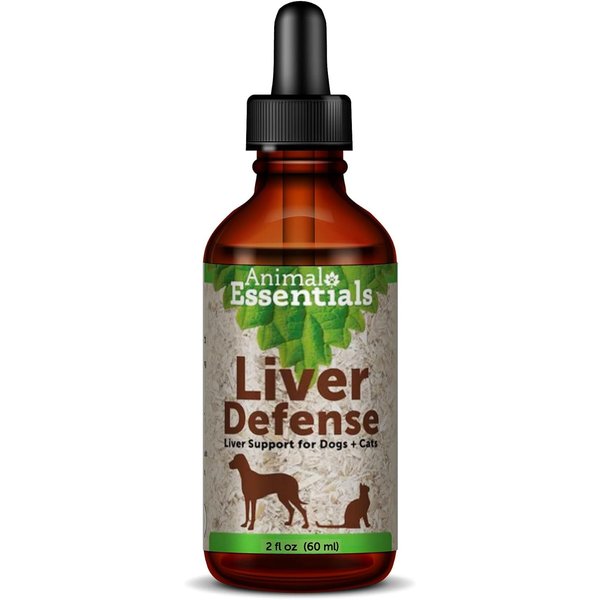 Animal Essentials Liver Defense Liver Support for Dogs & Cats, 2 fl oz - Made in USA, Dandelion & Milk Thistle